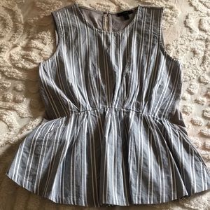 J. Crew light blue and white striped tank